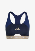 adidas Performance TECHFIT WORKOUT COLOR BLOCK MEDIUM SUPPORT BRA - Medium support sports bra - dark blue/legend ink