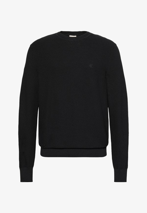 Calvin Klein TEXTURED SWEATER - Jumper - black