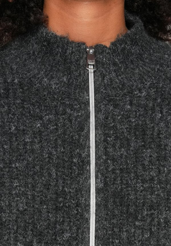 TOM TAILOR DENIM HAIRY ZIP CARDIGAN