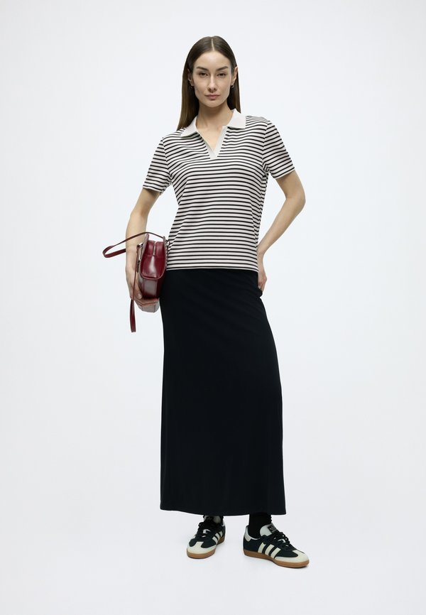 TOM TAILOR T-SHIRT STRUCTURE STRIPE POLO COLLAR