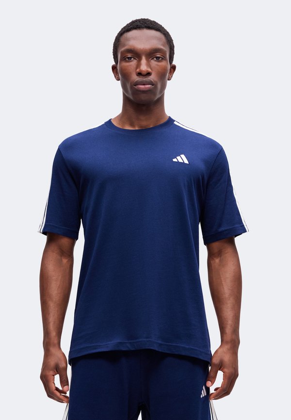 adidas Sportswear ESSENTIALS 3 STRIPES LEFT CHEST - Sports T-shirt - team navy blue 2/white
