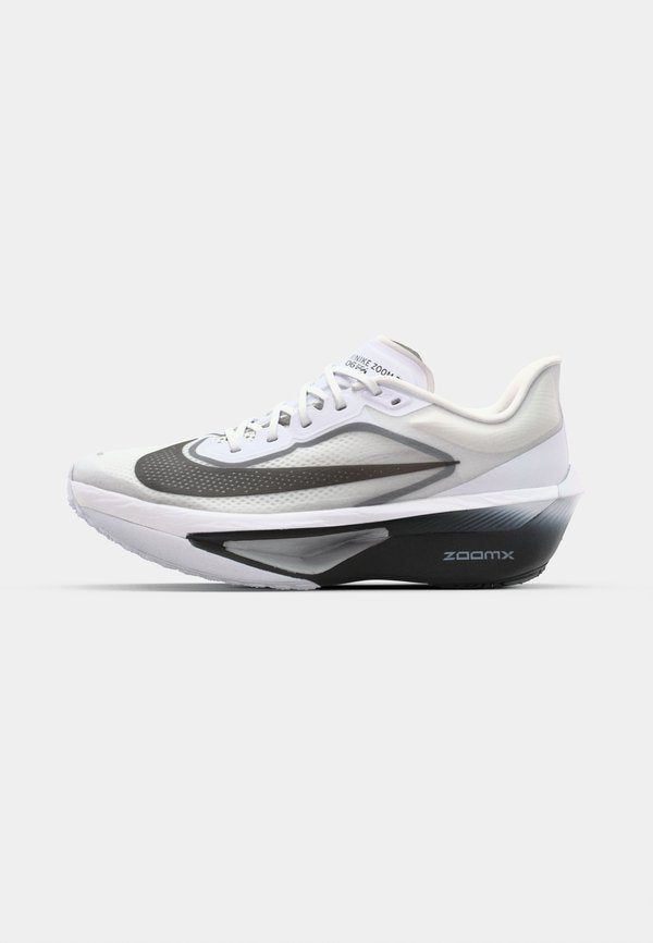 Nike Performance ZOOM FLY  - Road running shoes - white/black/smoke grey/metallic silver