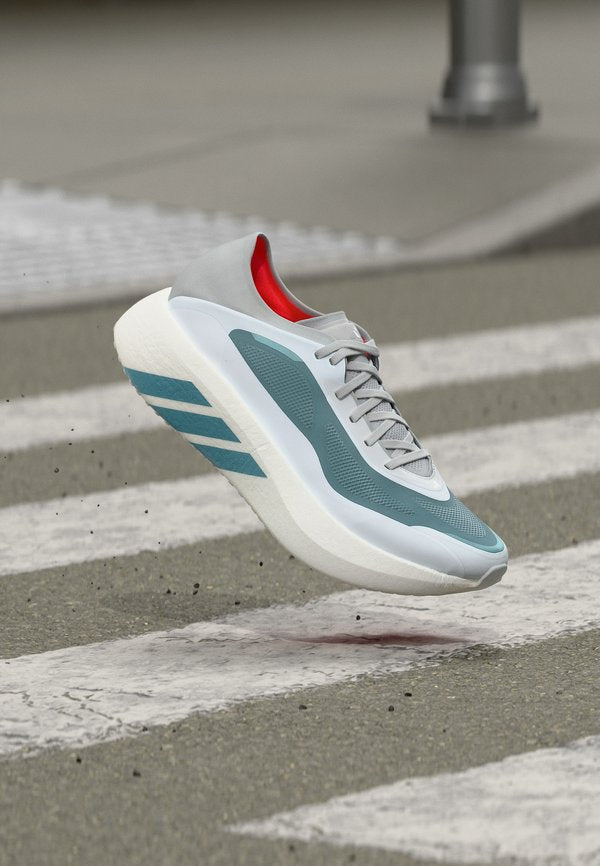 adidas Performance HYPERBOOST RUN - Road running shoes - footwear white/petrol metallic/lucid red