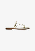 Bershka MULTIPLE STRAP - FLAT SANDALS - Mules - gold-coloured