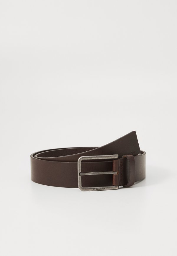 Calvin Klein WARMTH BUCKLE - Belt - ck dark brown/antique silver