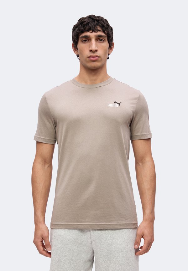 Puma 2 COLOR SMALL NO. 1 LOGO TEE - Basic T-shirt - mouse gray