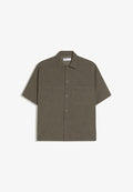 Bershka BOXY TAILORING - Shirt - khaki