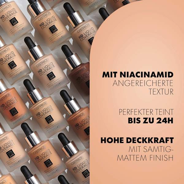 Foundation Liquid HD Coverage 40 Warm Beige CATRICE