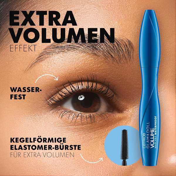 Mascara Glam & Doll Volume Waterproof 010  Black CATRICE