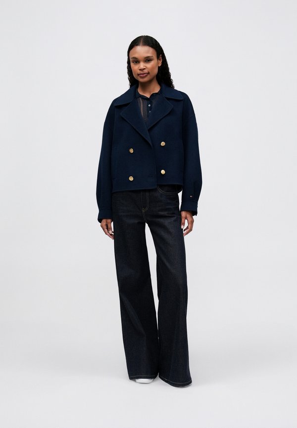 Tommy Hilfiger WOOL BLEND DOUBLE BREASTED PEACOAT