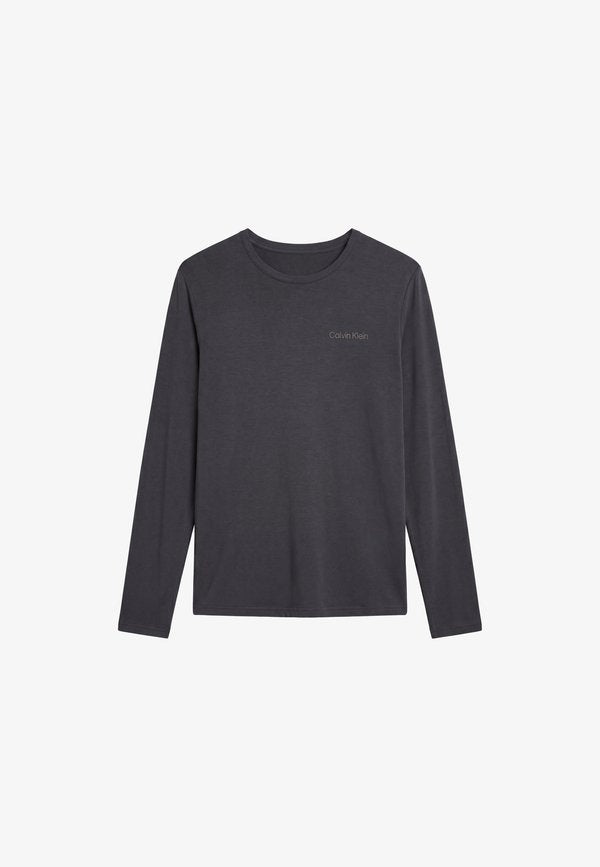 Calvin Klein Underwear LONG SLEEVE CREW NECK - Pyjama top - volcanic ash