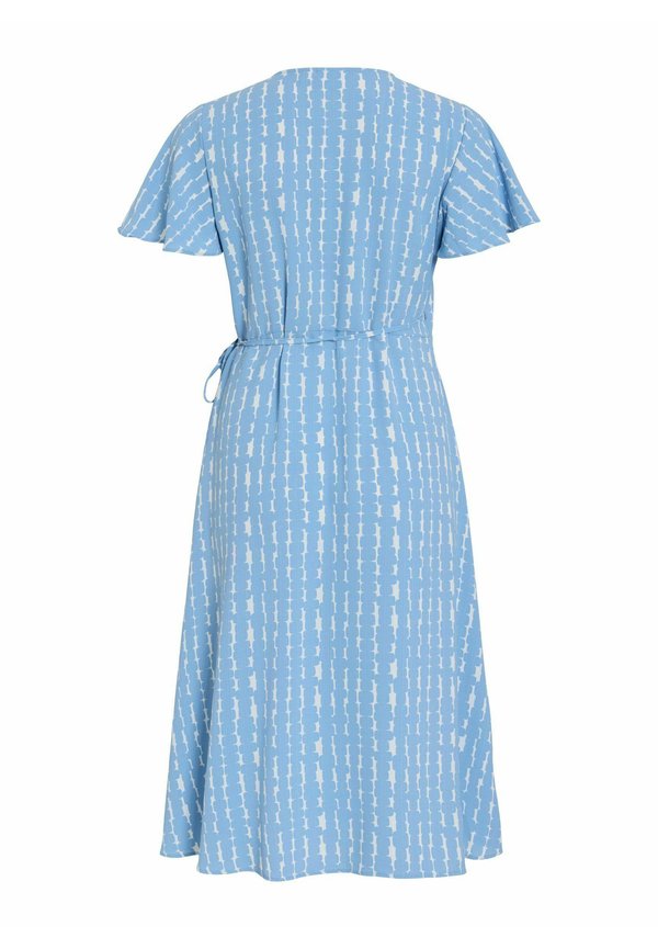 VILA VILOVIE S/S WRAP MIDI DRESS - NOOS