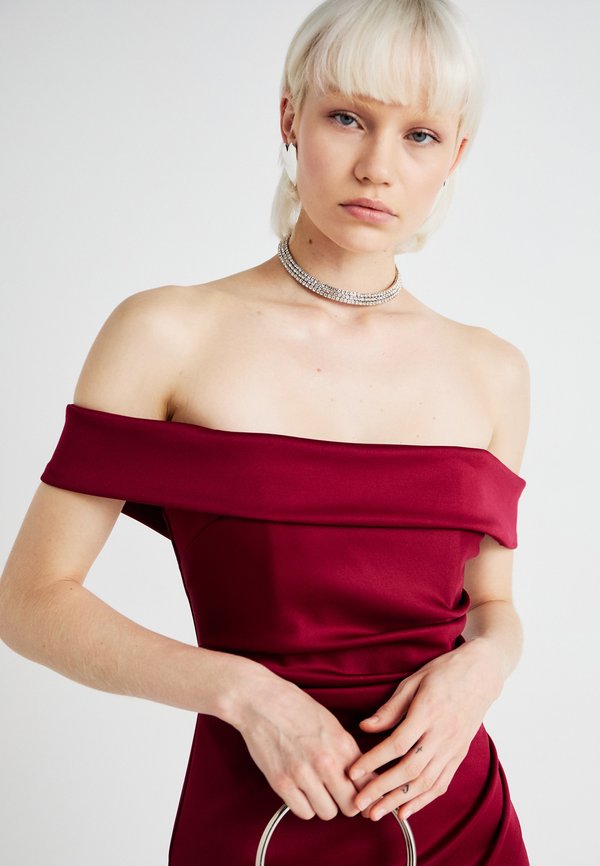 WAL G. WEDDING VINCENZO ROUCHED MIDI