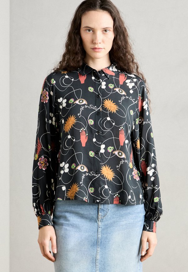 Scotch & Soda PRINTED BALLOON SLEEVE SHIRT