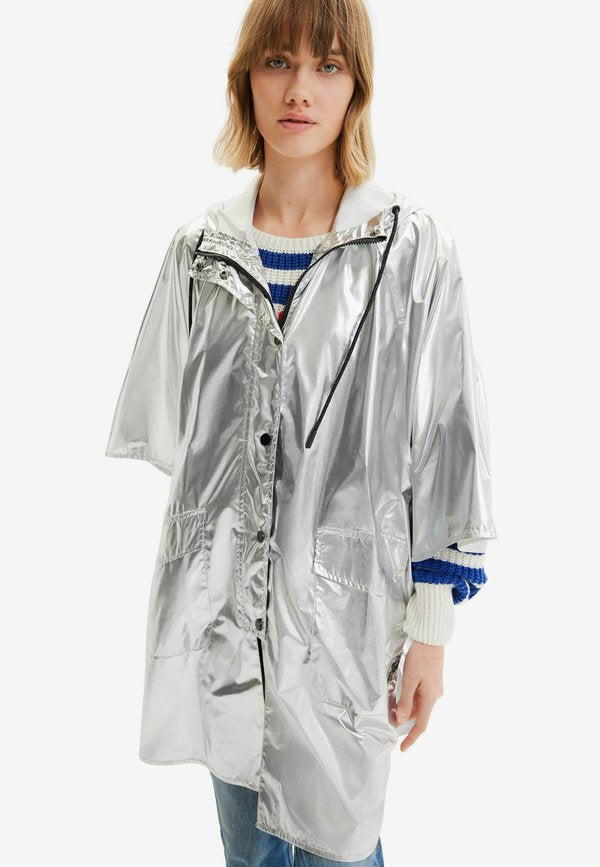 Desigual METALLIC LAMINATED RAIN PONCHO