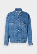 Tommy Jeans SPELL-OUT LOGO OVERSIZED DENIM TRUCKER JACKET