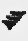 Calvin Klein Underwear THONG EXTRA SOFT 3 PACK - Thong - black