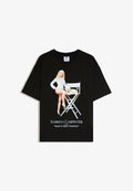 Bershka OVERSIZED T-SHIRT SABRINA CARPENTER - Print T-shirt - black