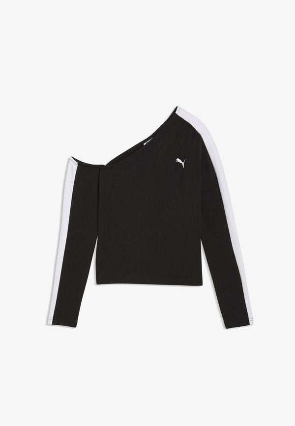 Puma ASYMMETRIC  - Long sleeved top - black