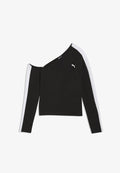 Puma ASYMMETRIC  - Long sleeved top - black