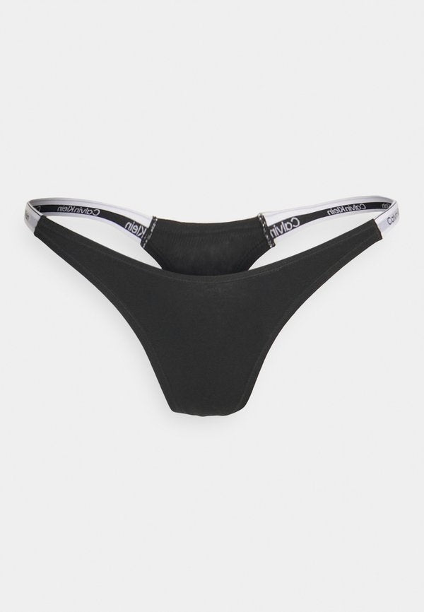 Calvin Klein Underwear DIPPED STRING THONG ICON LOGO - Thong - black
