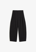 Bershka PLEATED SUPER BAGGY - Trousers - black
