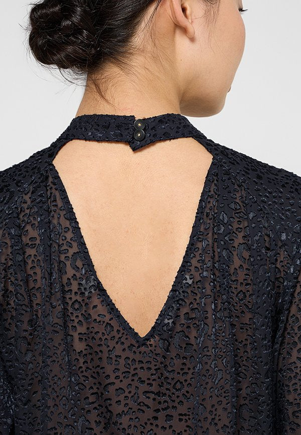Scotch & Soda MOCK NECK WITH OPEN BACK DETAIL