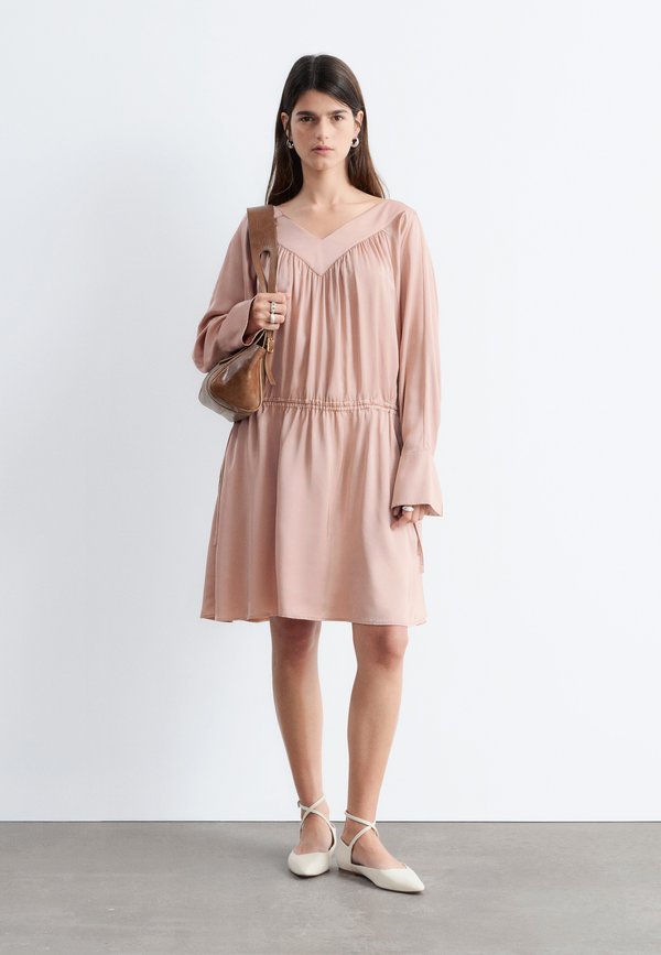 & OTHER STORIES & OTHER STORIES DRAWSTRING V-NECK MINI DRESS