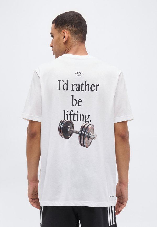 adidas Performance CATEGORY TRAINING GRAPHIC - Sports T-shirt - white/black