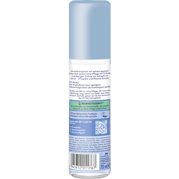 Antitranspirant Deo Zerstäuber Pure & Protect Aqua Essence CD