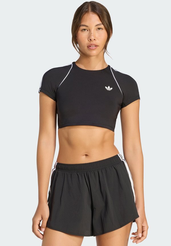 adidas Performance ADIDAS ORIGINALS SPORT SUPERSTAR BRA TEE - Print T-shirt - black