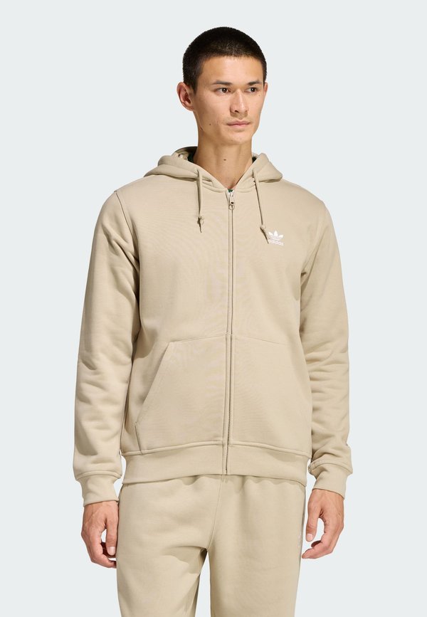 adidas Originals ESS FZ HD - Zip-up sweatshirt - stone khaki