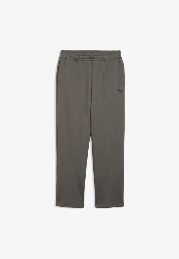 Puma ESSENTIALS HEAVY FLEECE RELAXED SWEATHOSE - Tracksuit bottoms - mouse gray