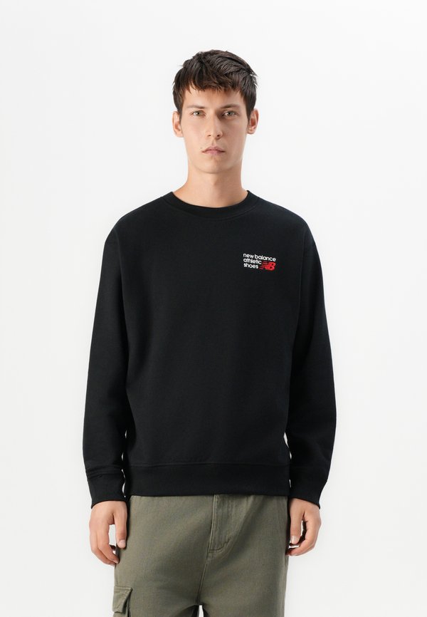 New Balance ATHLETICS PREMIUM LOGO CREW - Sweatshirt - black