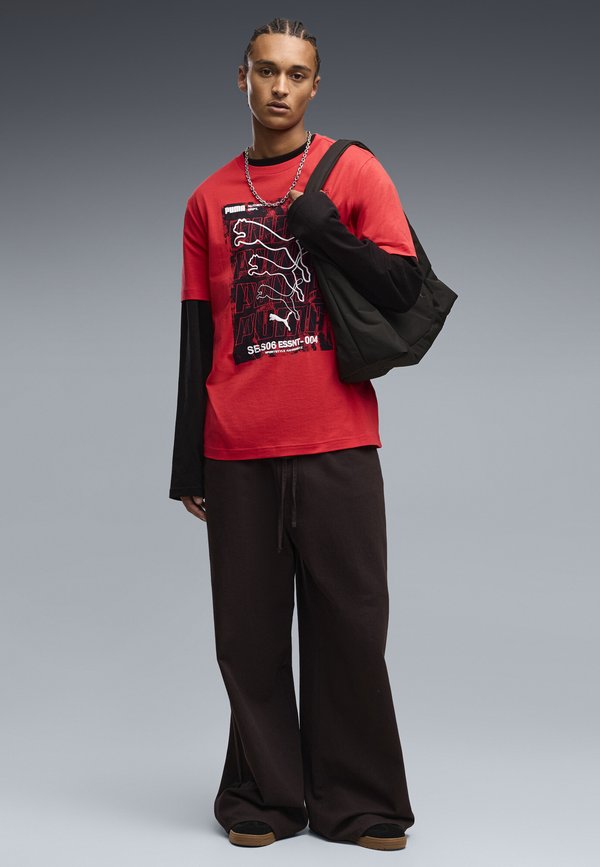 Puma GRAPHICS BOX T-SHIRT - Print T-shirt - for all time red