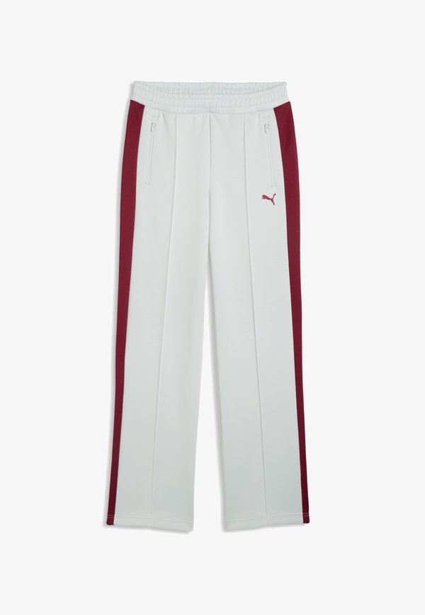 Puma T7 ALWAYS ON STRAIGHT TRACK PANTS OP - Tracksuit bottoms - créme de mint-garnet glow