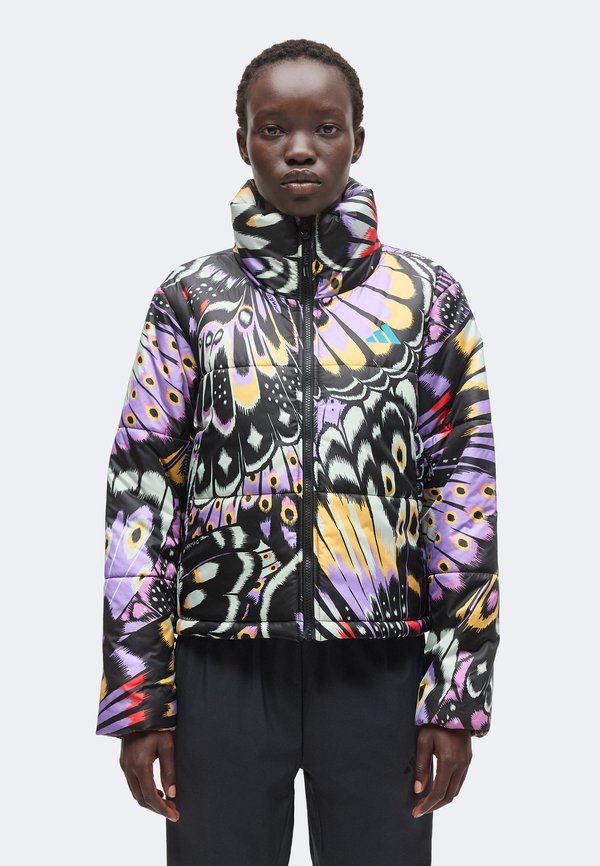 adidas Sportswear FARM PADDED - Winter jacket - black/preloved purple/lush red