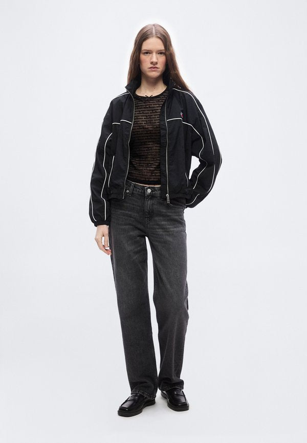 Tommy Jeans LOW RISE STRAIGHT LEG BLACK JEANS