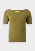 JDY JDYLOU S/S SCALLOP PULLOVER KNT