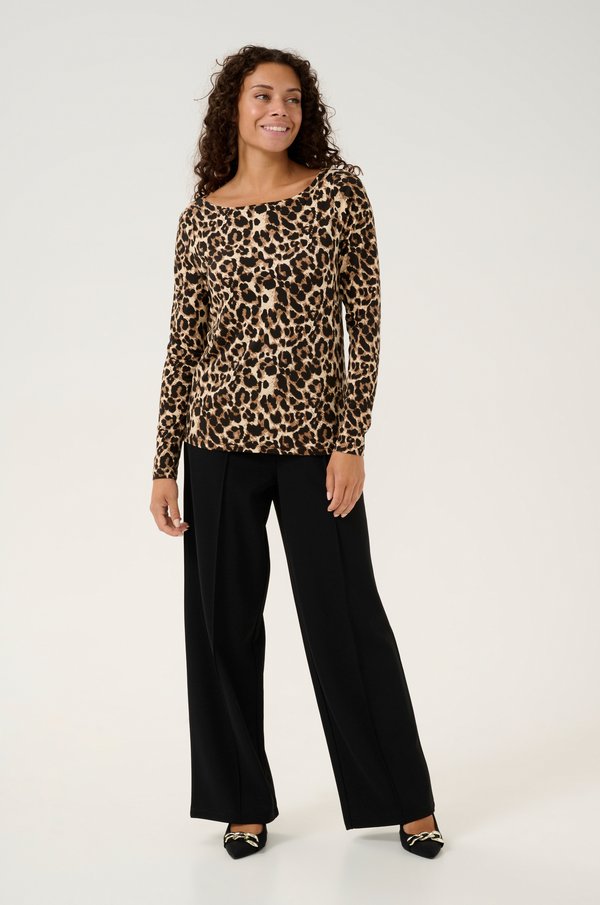 Cream CRLEOA LONG SLEEVE BOATNECK