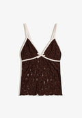 Bershka Top - dark brown