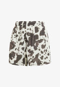 adidas Originals WIDE LEG COW PRINT SATIN - Shorts - multicolor off white