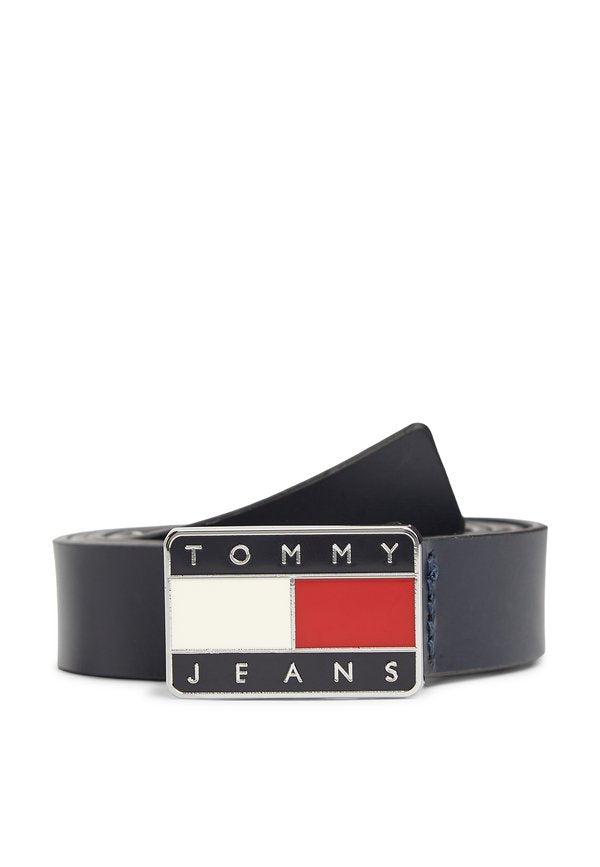 Tommy Jeans HERITAGE PLAQUE BUCKLE LEATHER BELT