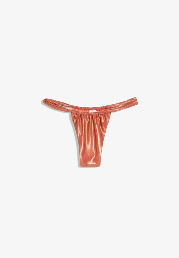 Bershka LAMINATED - BIKINI BOTTOMS - Bikini bottoms - orange