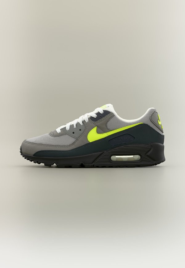 Nike Sportswear AIR MAX 90 AMD UNISEX - Trainers - black/neon yellow/anthracite/light charcoal/pearl grey/white