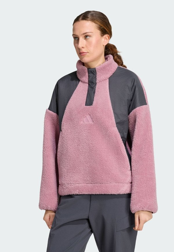 adidas Sportswear ADIDAS SPORTSWEAR TERREX XPLORIC CLIMAWARM HIGH PILE SNAP PULLOVER - Fleece jumper - magic mauve