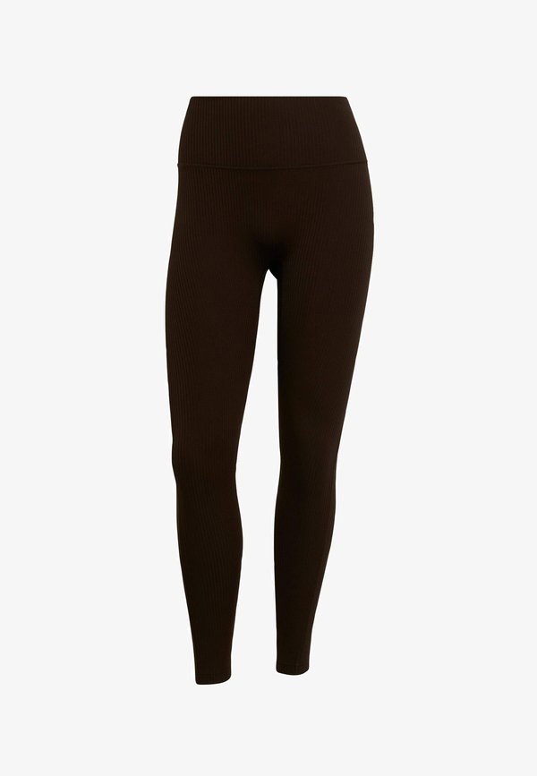 adidas Performance ALL ME RIB 7/8 - Leggings - Trousers - aurora coffee