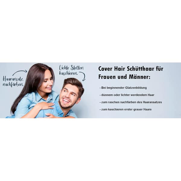 Streuhaar Haarverdichter Dunkelbraun Cover Hair