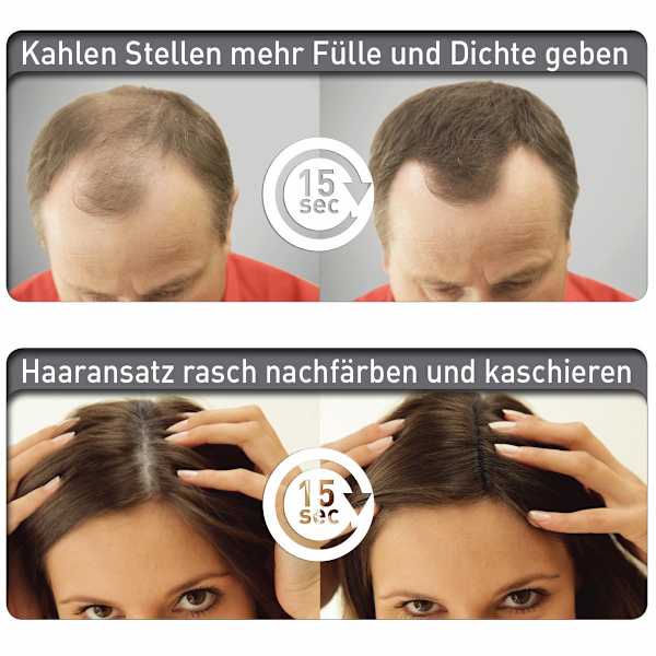 Streuhaar Haarverdichter Dunkelbraun Cover Hair