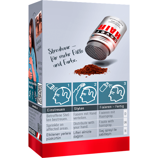 Streuhaar Haarverdichter Mittelbraun Cover Hair